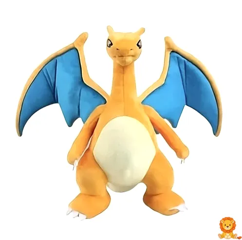 Голяма плюшена играчка Dracaufeu, с детайлни крила и опашка, мека и гушкава, идеална за фенове на Pokémon от всички възрасти. - View 2