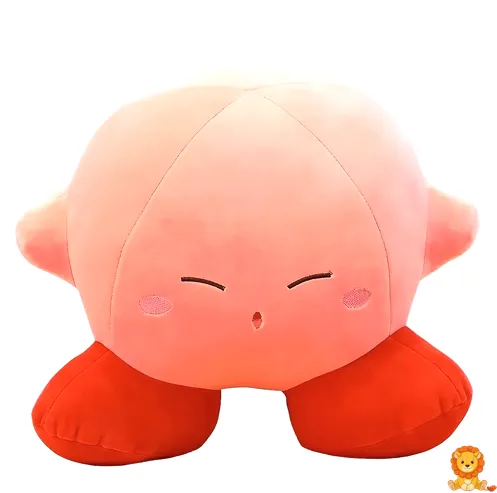 Pluș drăguț Kirby cu capul în jos.