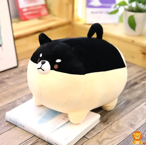Απαλό μαξιλάρι σκύλου Shiba Inu σε μπεζ χρώμα, με χαριτωμένο πρόσωπο και αφράτη υφή, ιδανικό για αγκαλιές και διακόσμηση. - View 6