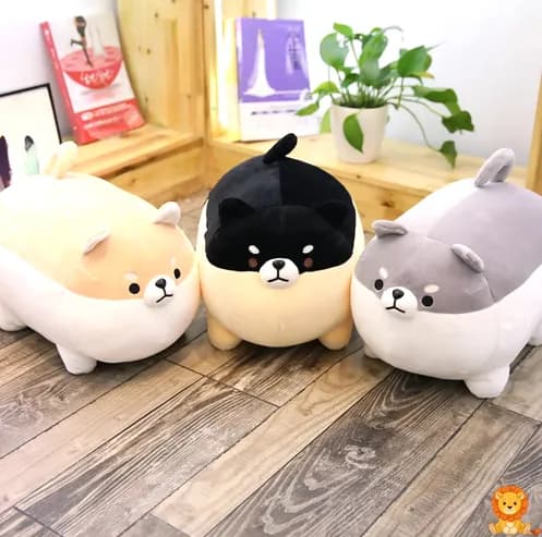 Απαλό μαξιλάρι σκύλου Shiba Inu σε μπεζ χρώμα, με χαριτωμένο πρόσωπο και αφράτη υφή, ιδανικό για αγκαλιές και διακόσμηση. - View 10