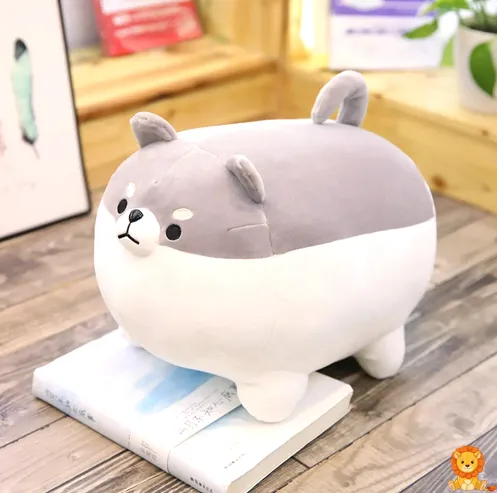 Απαλό μαξιλάρι σκύλου Shiba Inu σε μπεζ χρώμα, με χαριτωμένο πρόσωπο και αφράτη υφή, ιδανικό για αγκαλιές και διακόσμηση. - View 16