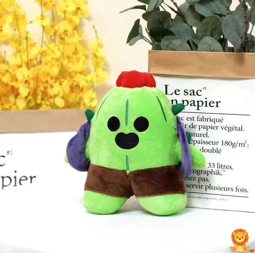 Brawl Stars Spike ve Léon peluş oyuncak seti. Yüksek kaliteli malzemelerden üretilmiş, detaylı ve sevimli tasarımlarıyla dikkat çekiyor. - View 2