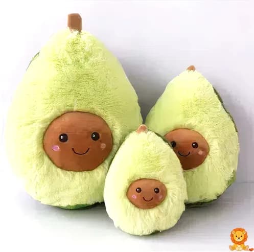Tüylü avokado peluş oyuncak, 20cm boyutunda, yumuşak dokulu, sevimli yüz ifadesi ve kahverengi çekirdeği olan, çocuklar ve yetişkinler için mükemmel bir hediye. - View 7