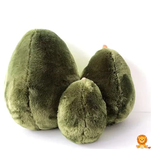 Tüylü avokado peluş oyuncak, 20cm boyutunda, yumuşak dokulu, sevimli yüz ifadesi ve kahverengi çekirdeği olan, çocuklar ve yetişkinler için mükemmel bir hediye. - View 2