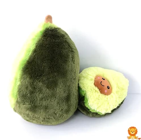 Tüylü avokado peluş oyuncak, 20cm boyutunda, yumuşak dokulu, sevimli yüz ifadesi ve kahverengi çekirdeği olan, çocuklar ve yetişkinler için mükemmel bir hediye. - View 4