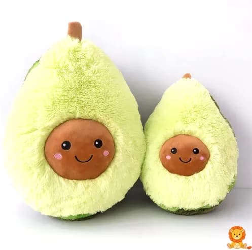 Tüylü avokado peluş oyuncak, 20cm boyutunda, yumuşak dokulu, sevimli yüz ifadesi ve kahverengi çekirdeği olan, çocuklar ve yetişkinler için mükemmel bir hediye. - View 5