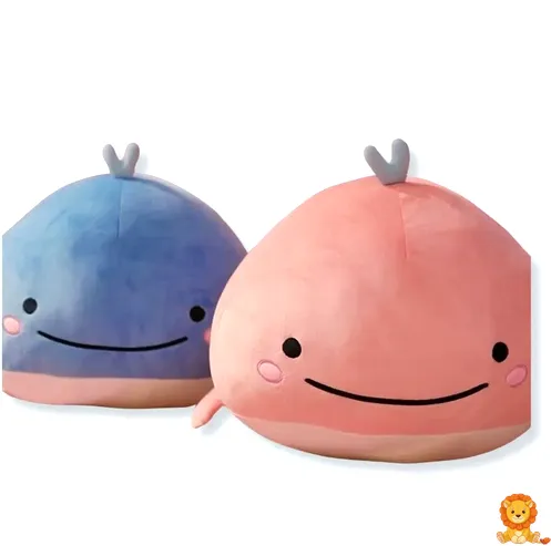 ตุ๊กตาปลาวาฬสีชมพูขนปุยสุดนุ่ม