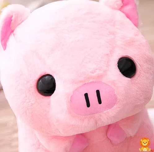 Entzückendes Baby-Schweinchen Plüschtier, rosa und weich, mit großen Augen und einem freundlichen Lächeln, perfekt zum Kuscheln und Liebhaben für Babys und Kinder. - View 2