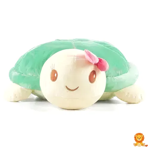 ตุ๊กตาผ้าเบบี๋เต่า สีเขียวอ่อน น่ารัก นุ่มนิ่ม ขนาดพอเหมาะสำหรับเด็กเล็ก กอดง่าย พกพาสะดวก - View 5
