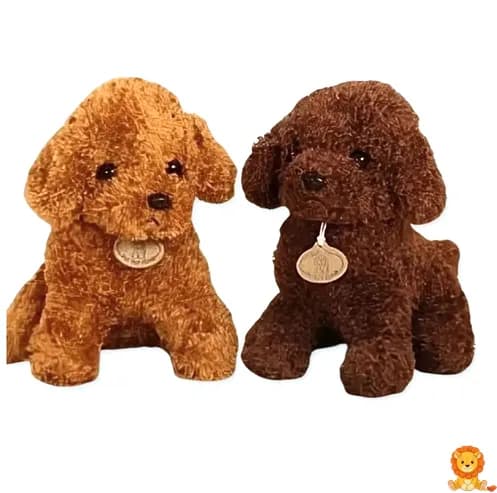 Cão de pelúcia poodle branco