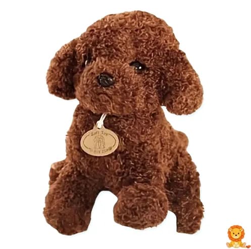 Brown poodle plush toy
