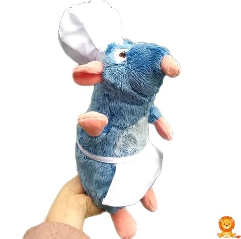 Peluche Chef Ratatouille, adorable figura de peluche con gorro de chef y detalles bordados, perfecto para abrazar y decorar cualquier espacio. - View 2