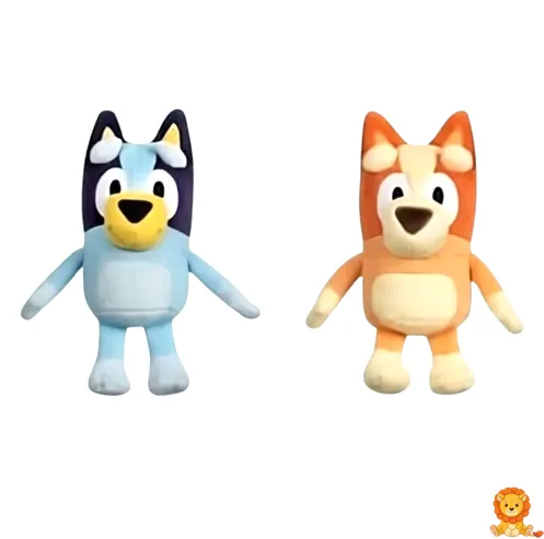 Brinquedos de pelúcia Bluey e Bingo