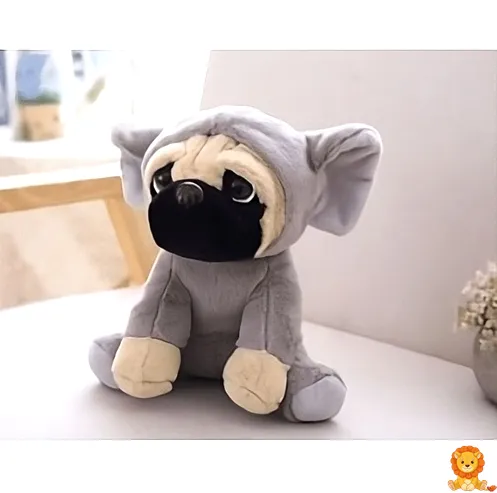 Söt hundplysch utklädd till elefant, med stora öron och snabel, mjukt och kramvänligt material, perfekt presentidé för barn. - View 2