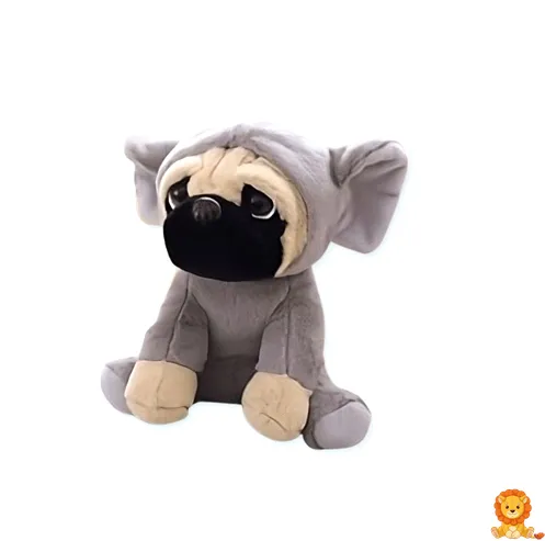 Cachorro de pelúcia vestido de elefante