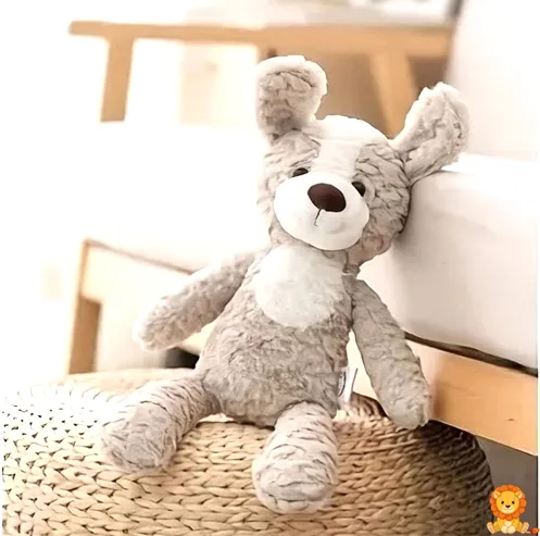 Bedårande Kawaii hund plysch med stora ögon, mjuk päls och ett vänligt leende, perfekt för kramar och som dekoration. - View 2