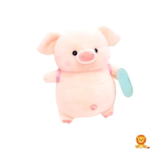 Entzückendes Plüschschwein, rosa, weich und kuschelig, mit freundlichem Gesicht und kleinen Ohren, ideal zum Kuscheln und Liebhaben. - View 2
