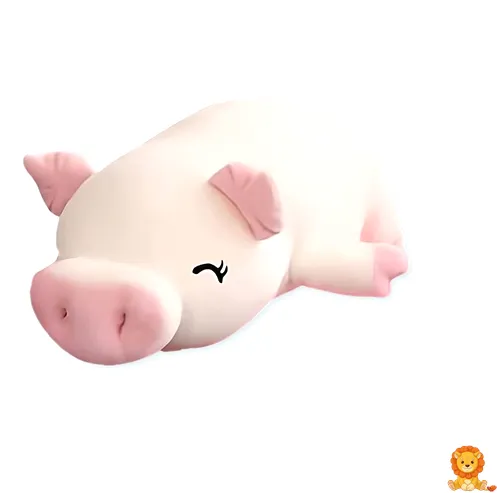 Fröhliches weißes Schweinchen Plüschtier