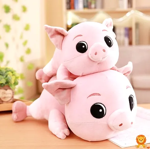Kuscheliges Schweinchen Plüschtier, superweich und in verschiedenen Größen erhältlich, perfekt zum Kuscheln und Liebhaben. - View 3
