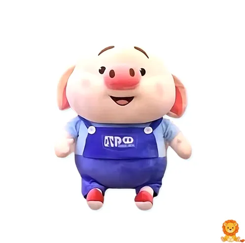 Stoffschwein im Handwerker-Outfit