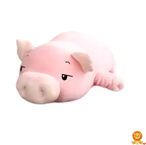Schlafendes rosa Schweinchen Plüschtier