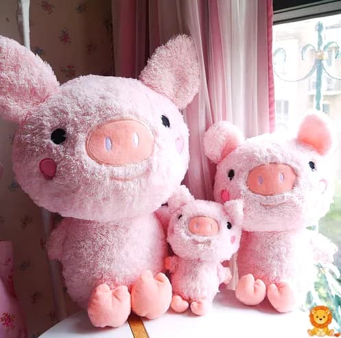 Superweiches Peluche cochon tout doux, rosa Plüschschwein in verschiedenen Größen, kuschelig und perfekt zum Liebhaben. - View 2