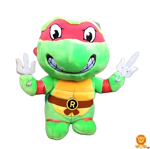 ตุ๊กตาเต่านินจาจิ๋ว สีเขียวสดใส สวมผ้าคาดหัวสีต่างๆ น่ารัก น่ากอด เหมาะสำหรับเด็กและนักสะสม - View 3