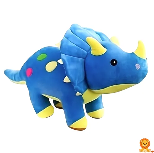 Plišani plavi dinosaurus, izuzetno mekan i udoban, idealan za decu svih uzrasta, sa nežnim plavim krznom i prijateljskim izrazom lica. - View 4