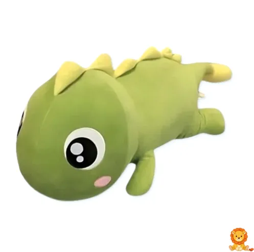 Dinosaurus mewah hijau muda Kawaii