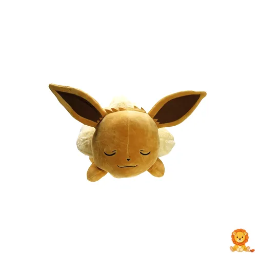 Obří spící plyšák Eevee o velikosti 50 cm. Eevee leží a spí, má zavřené oči a je vyroben z měkkého plyše. Ideální pro mazlení a jako dekorace do pokoje. - View 2