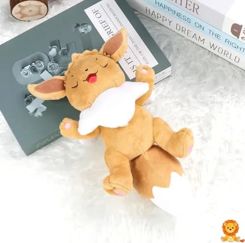 Plyšová hračka Eevee spící, 25 cm, roztomilý Pokémon s zavřenýma očima, ideální pro mazlení a dekoraci. - View 2