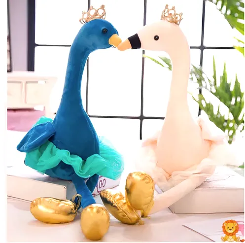 Peluche de flamenco rosa azul, con detalles realistas, suave al tacto, ideal para abrazar y decorar habitaciones infantiles. - View 2