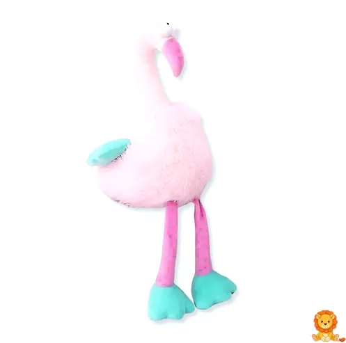 Flamenco rosa divertido de peluche