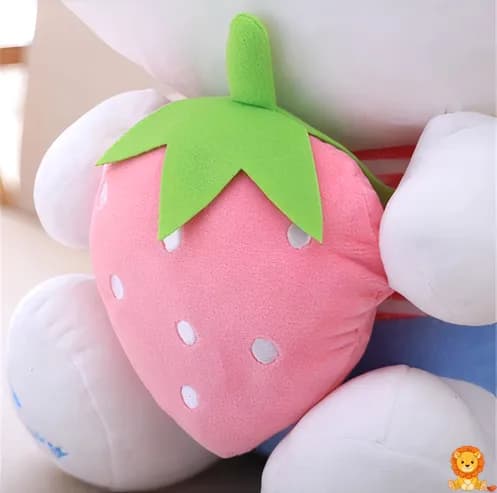 Plišasta Hello Kitty jagoda, mehka in prijetna igrača v obliki jagode, z ikonično Hello Kitty mačko, popolna za objemanje in igro. - View 4