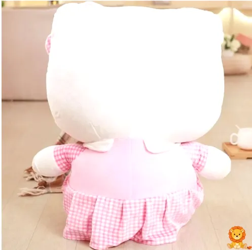 Hello Kitty Love Plush, a soft and cuddly plush toy featuring Hello Kitty holding a heart, available in 30cm, 40cm, 60cm and 70cm sizes. - View 2