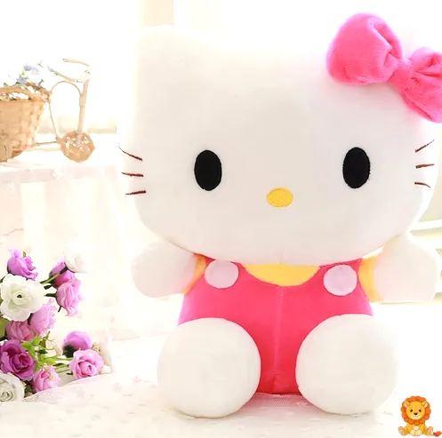 粉色Hello Kitty毛绒玩具，超柔软材质，可爱的蝴蝶结，是儿童和Hello Kitty爱好者的理想选择。 - View 4
