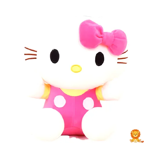 粉色Hello Kitty毛绒玩具，超柔软材质，可爱的蝴蝶结，是儿童和Hello Kitty爱好者的理想选择。 - View 2