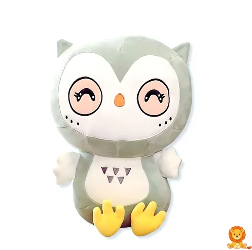绿色可爱猫头鹰毛绒玩具
