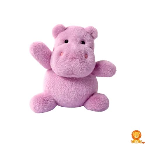 ตุ๊กตาฮิปโปสีม่วงน่ารัก