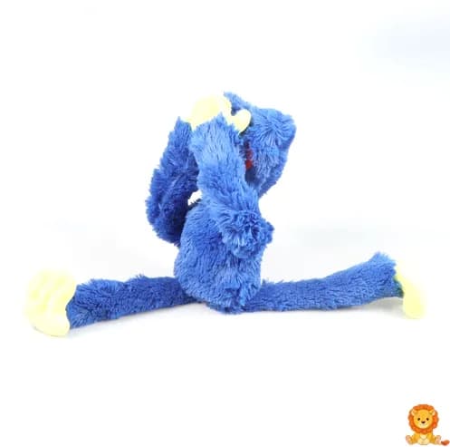 Mavi veya pembe renkte, korkunç görünümlü Huggy Wuggy peluş oyuncak. Çocuklar ve koleksiyoncular için ideal, benzersiz ve ürkütücü tasarım. - View 11