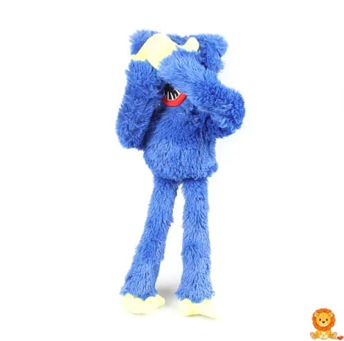 Mavi veya pembe renkte, korkunç görünümlü Huggy Wuggy peluş oyuncak. Çocuklar ve koleksiyoncular için ideal, benzersiz ve ürkütücü tasarım. - View 13