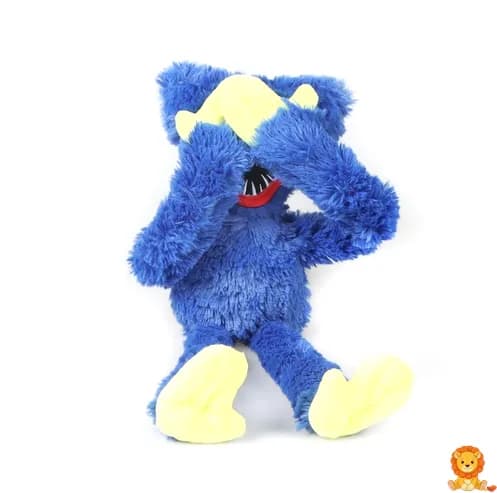 Mavi veya pembe renkte, korkunç görünümlü Huggy Wuggy peluş oyuncak. Çocuklar ve koleksiyoncular için ideal, benzersiz ve ürkütücü tasarım. - View 6