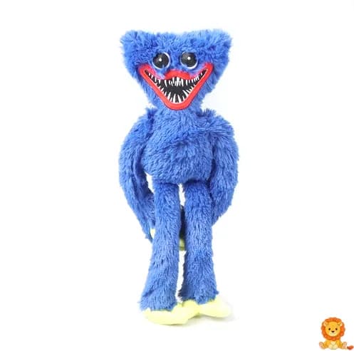 Mavi veya pembe renkte, korkunç görünümlü Huggy Wuggy peluş oyuncak. Çocuklar ve koleksiyoncular için ideal, benzersiz ve ürkütücü tasarım. - View 12