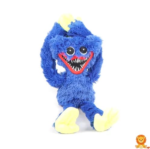 Mavi veya pembe renkte, korkunç görünümlü Huggy Wuggy peluş oyuncak. Çocuklar ve koleksiyoncular için ideal, benzersiz ve ürkütücü tasarım. - View 7