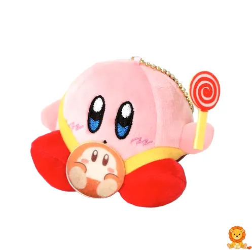 Kirby de pluș cu baston de bomboane