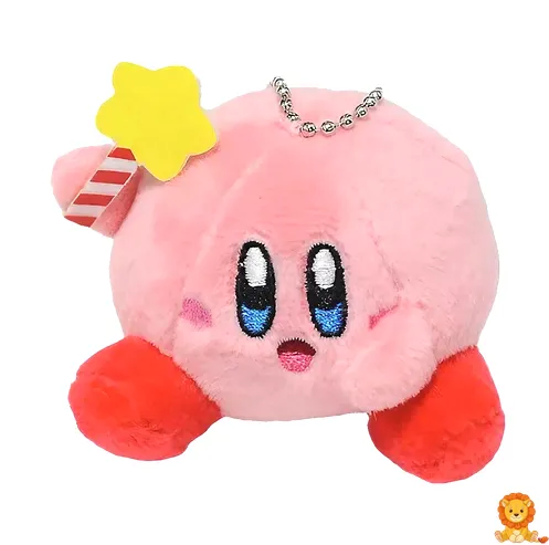 Kirby de pluș care ține o stea