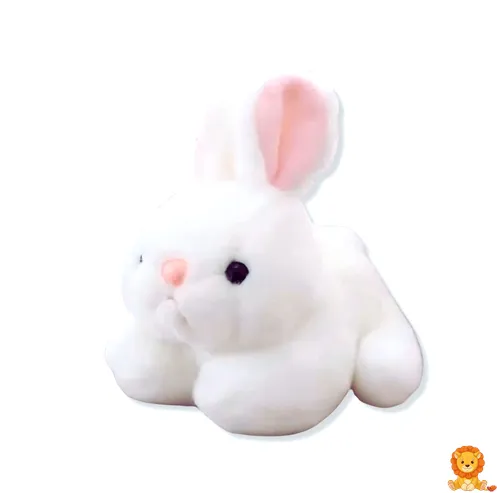 ของเล่นตุ๊กตากระต่ายสีขาวนุ่มฟู