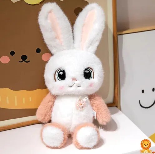 Ultra jemný plyšový zajačik Kawaii s roztomilým výrazom a mäkkou textúrou, ideálny na maznanie a dekoráciu. - View 2