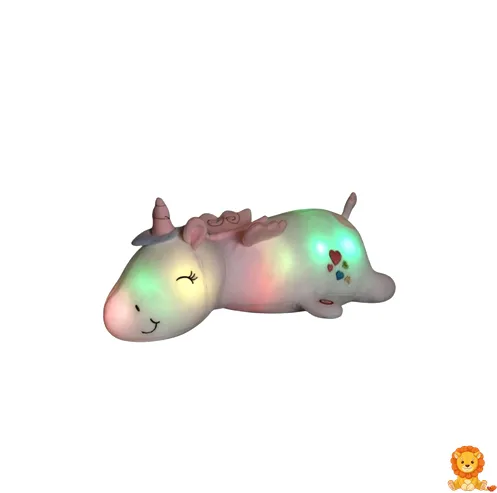 发光独角兽毛绒枕头