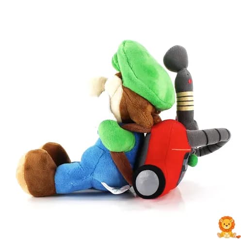 Peluche de Luigi con expresión de terror, ideal para coleccionistas y fans de los videojuegos. - View 5